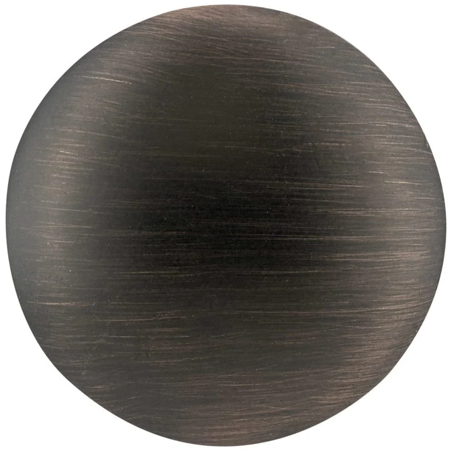 Traditional Mushroom Knob - Brushed Oil-Rubbed Bronze - 1-3/16" Diameter - Image 2