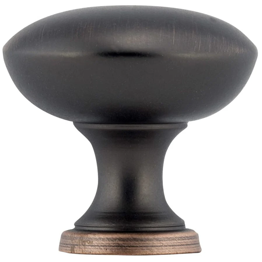 Traditional Mushroom Knob - Brushed Oil-Rubbed Bronze - 1-3/16" Diameter - Image 3