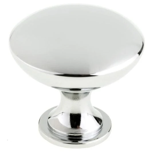 Traditional Knob, 1-3/16" D, Chrome