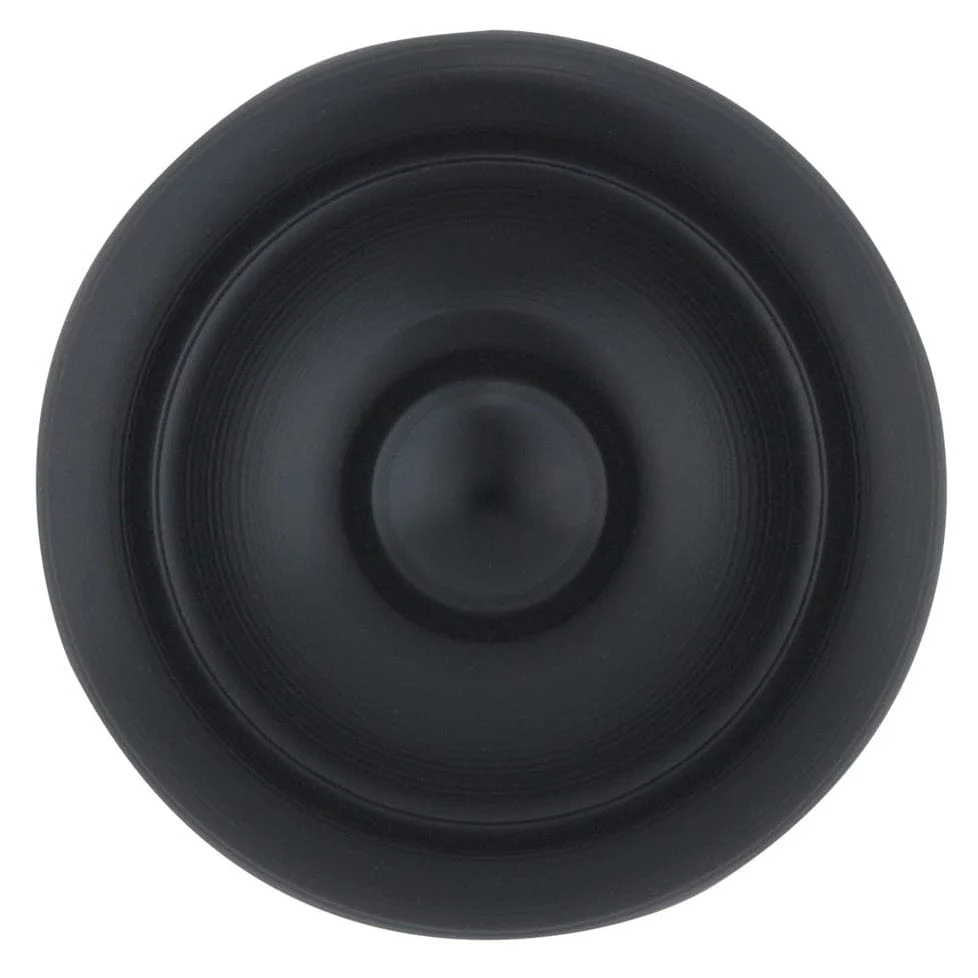 Traditional Forged Iron Knob - 1-3/16" Diameter - Matte Black - Image 2