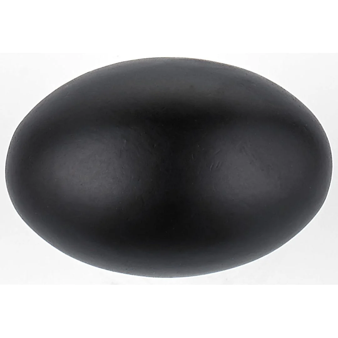 Traditional Knob, 1-3/16" x 25/32", Matte Black - Image 2