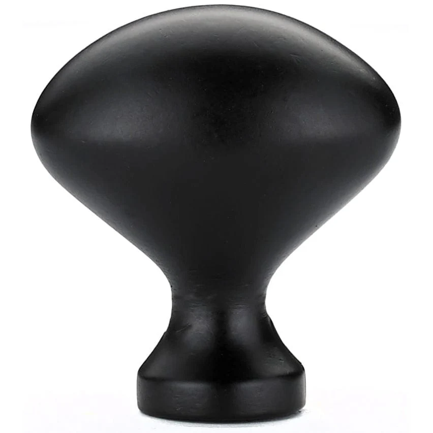 Traditional Knob, 1-3/16" x 25/32", Matte Black - Image 3