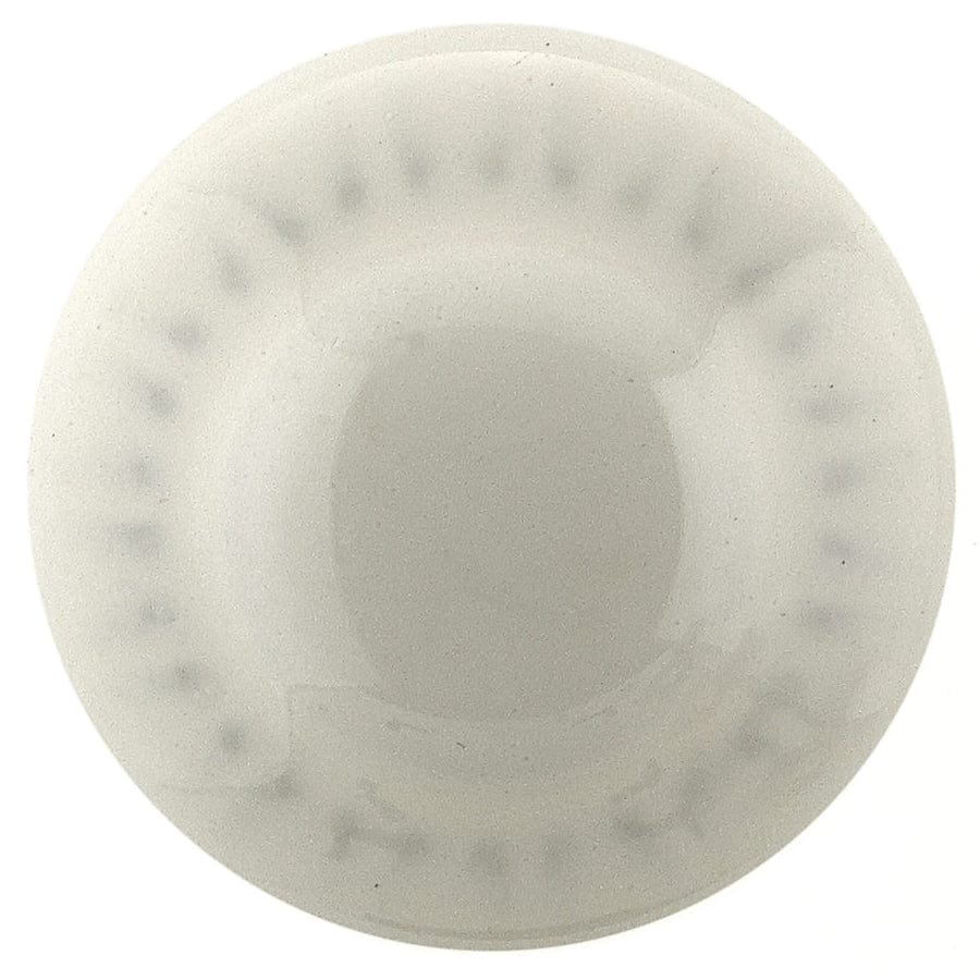 Traditional Ceramic Round Knob - 1-3/8" Diameter - White - Image 2