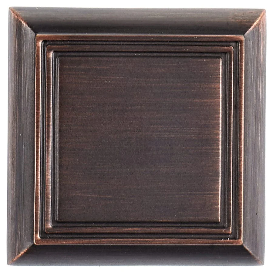 Traditional Knob, 1-3/8" x 1-3/8", Brushed Oil-Rubbed Bronze - Image 2