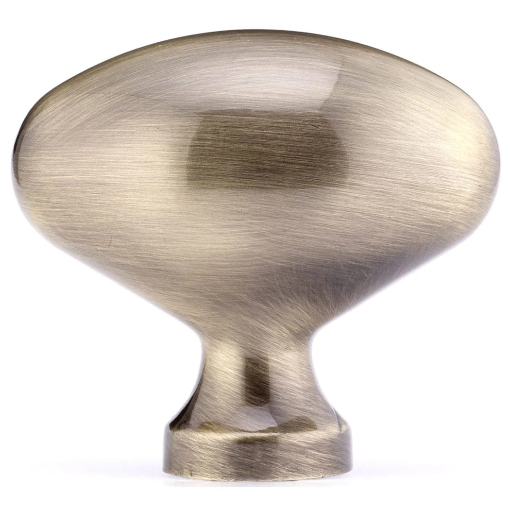Traditional Oval Knob - 1-31/32" x 1-3/32" - Antique English - Image 3