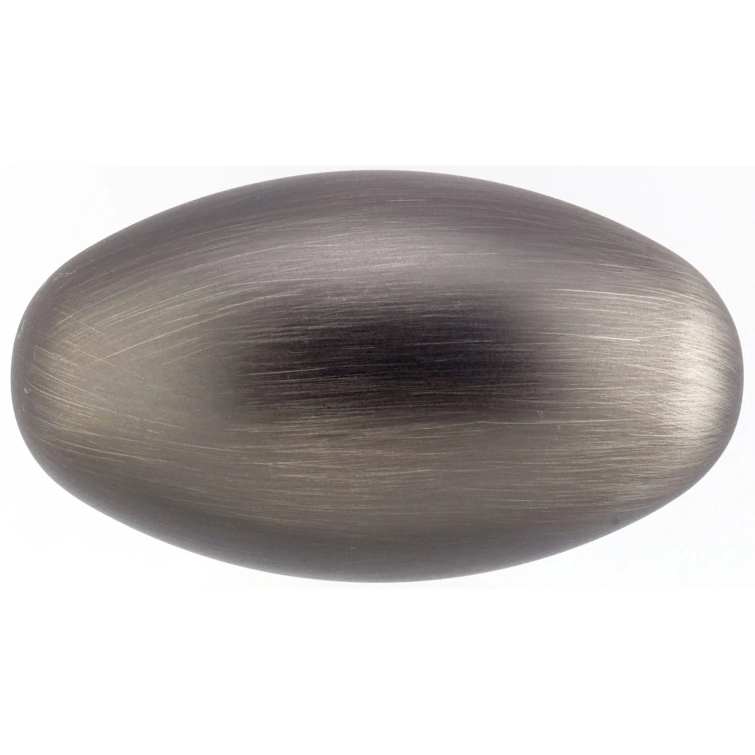 Traditional Oval Knob - 1-31/32" x 1-3/32" - Antique Nickel - Image 2