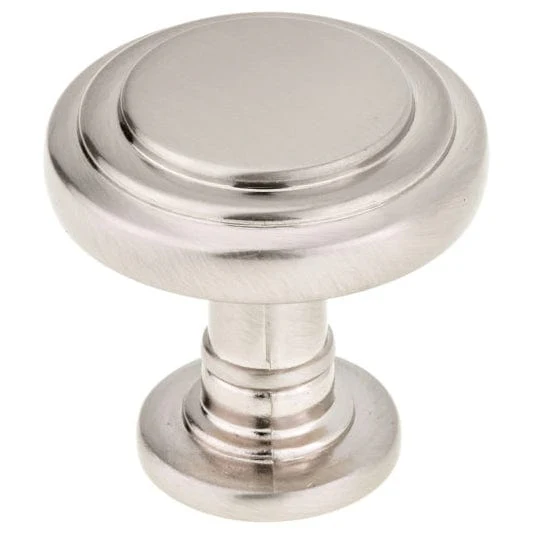 Traditional Knob, 1-5/16" D, Brushed Nickel