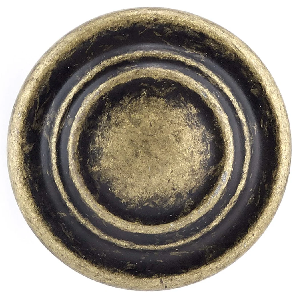 Traditional Knob, 1-5/16" D, Burnished Brass - Image 2