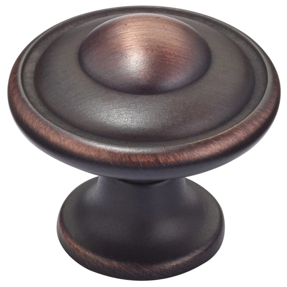 Traditional Knob, 1-7/32" D, Brushed Oil-Rubbed Bronze