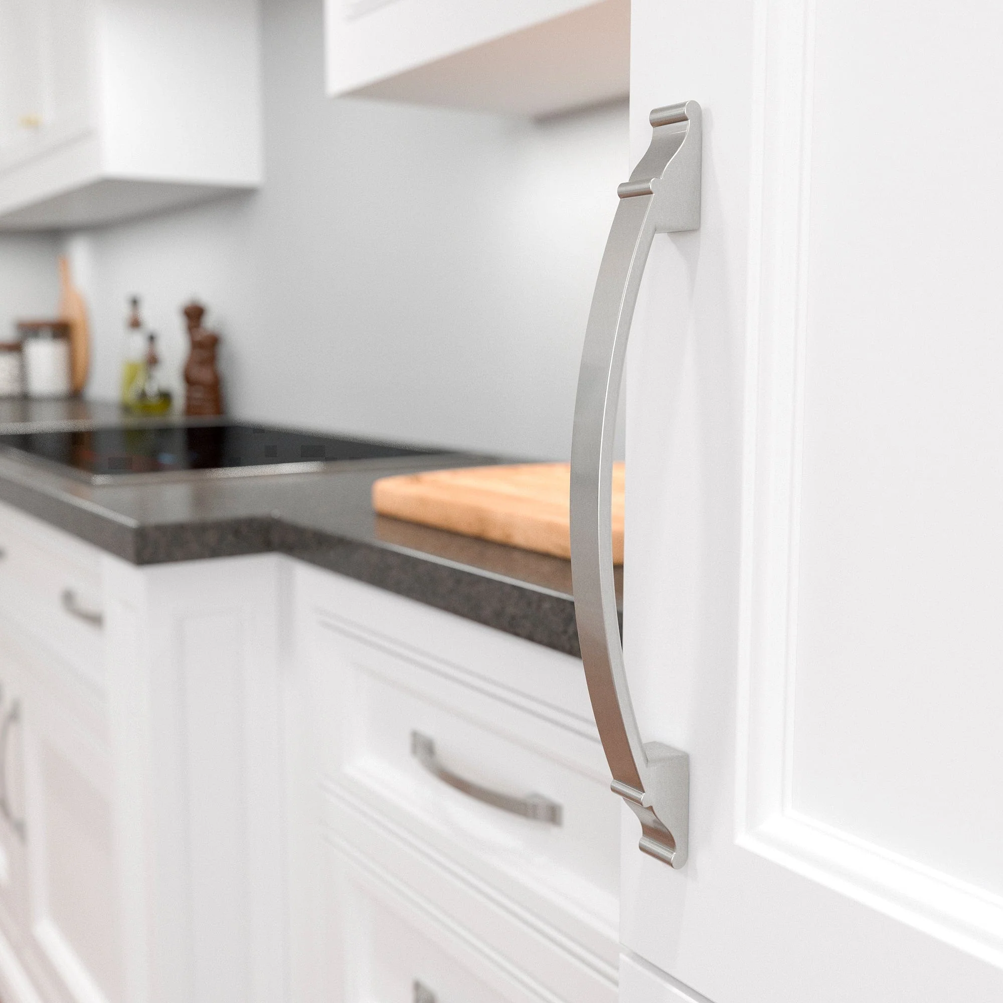 Traditional Pull, 12-5/8" Center-to-Center, Brushed Nickel - Image 4