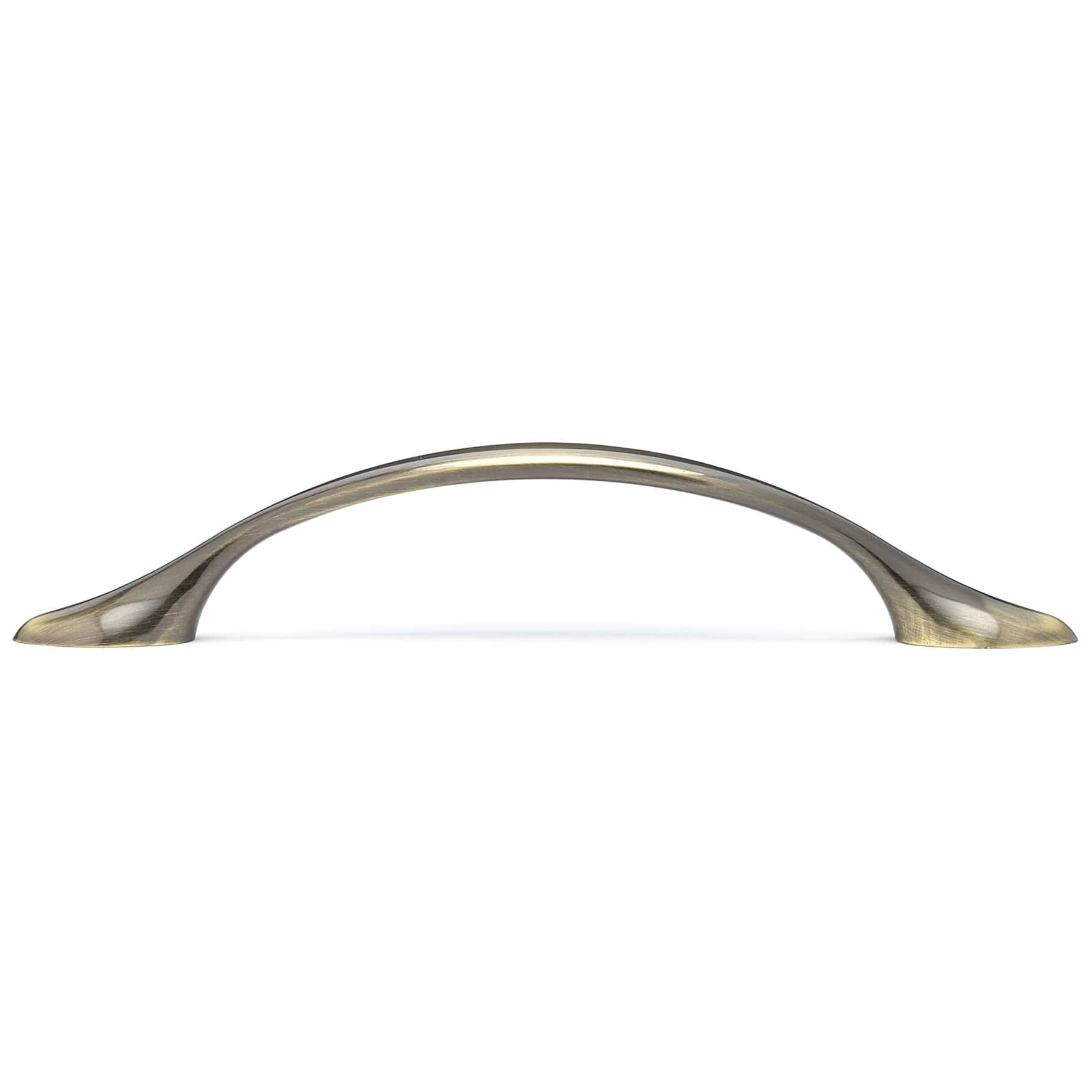 Traditional Arched Bow Pull with Flared Base - 3-3/4" Center-to-Center - 4-29/32" OL - Antique English - Image 3