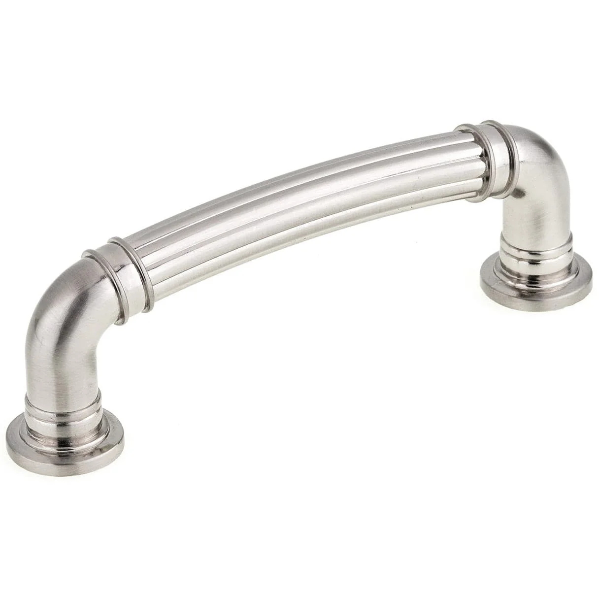 Traditional Pull, 3-3/4" Center-to-Center, Brushed Nickel
