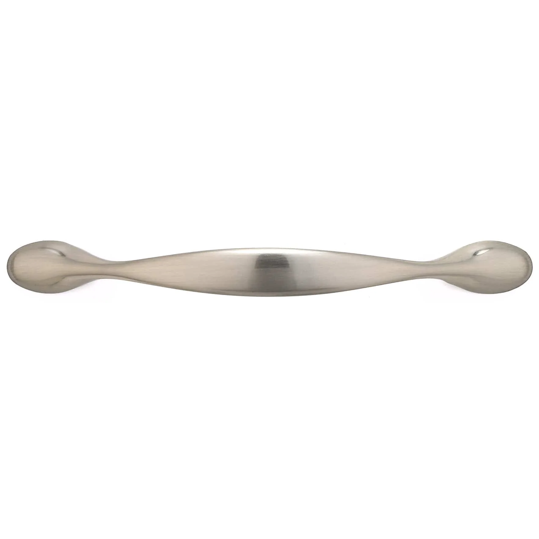 Traditional Arched Bow Pull with Flared Base - 3-3/4" Center-to-Center - 4-29/32" OL - Brushed Nickel - Image 2