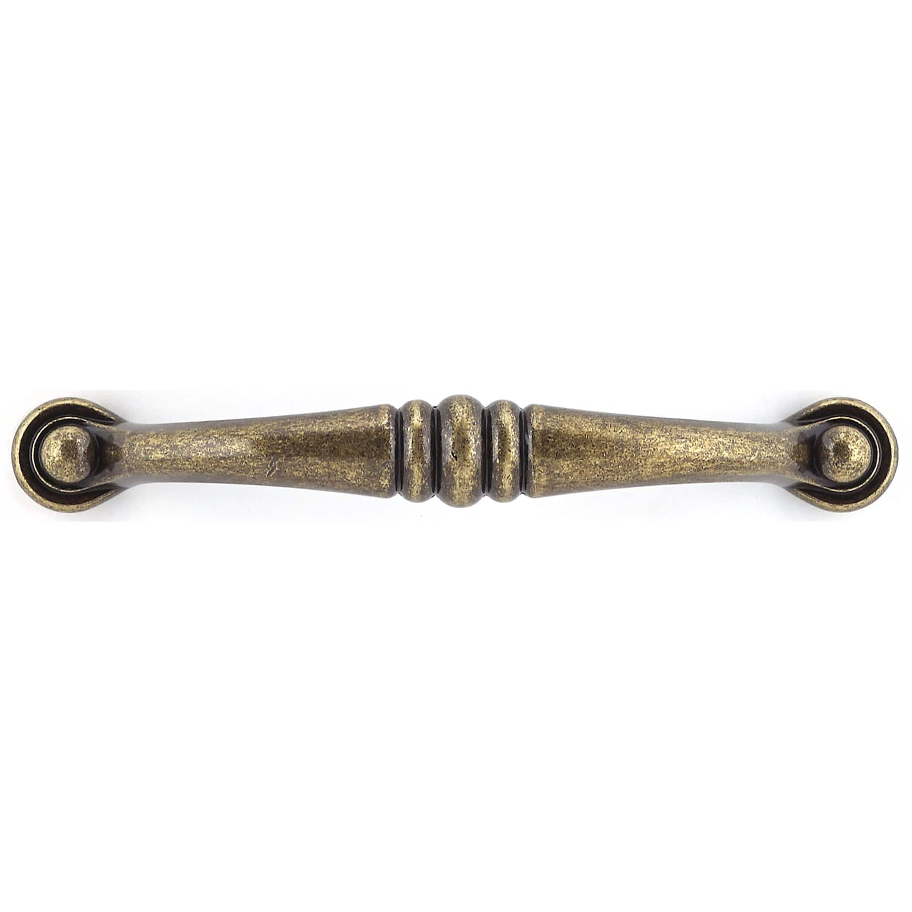 Traditional Pull, 3-3/4" Center-to-Center, Burnished Brass - Image 2