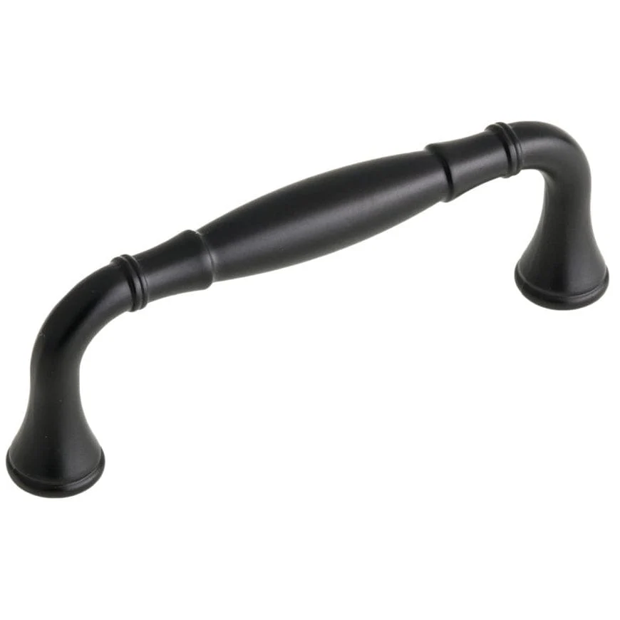 Traditional Pull, 3-3/4" Center-to-Center, Matte Black