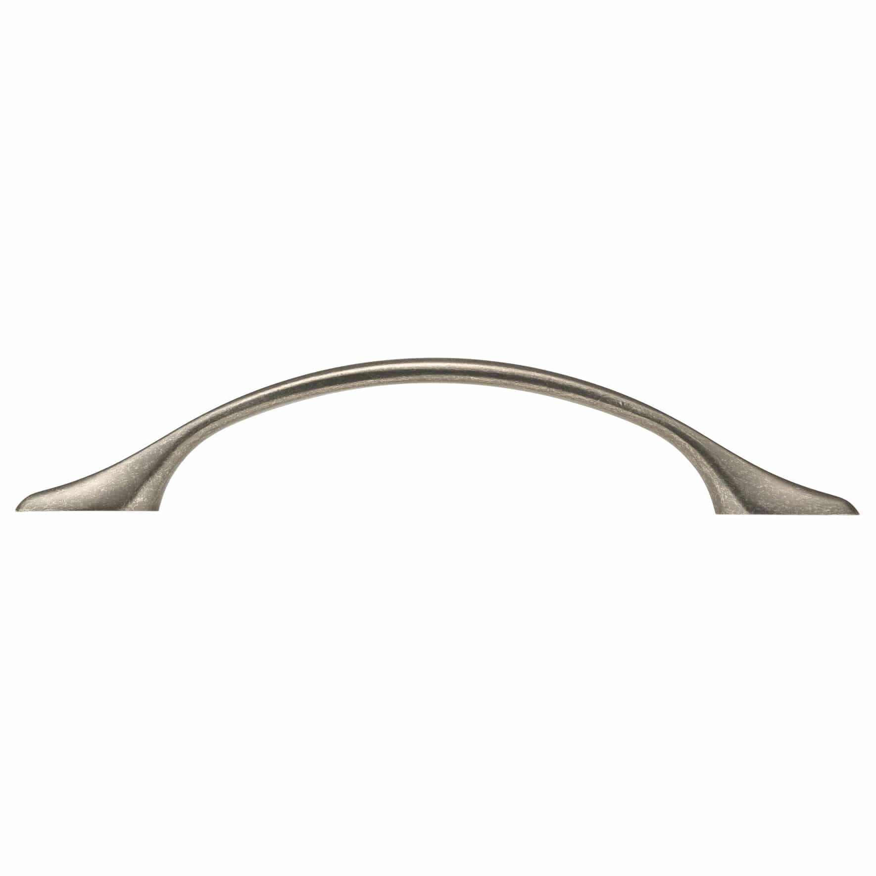 Traditional Arched Bow Pull with Flared Base - 3-3/4" Center-to-Center - 4-29/32" OL - Pewter - Image 3
