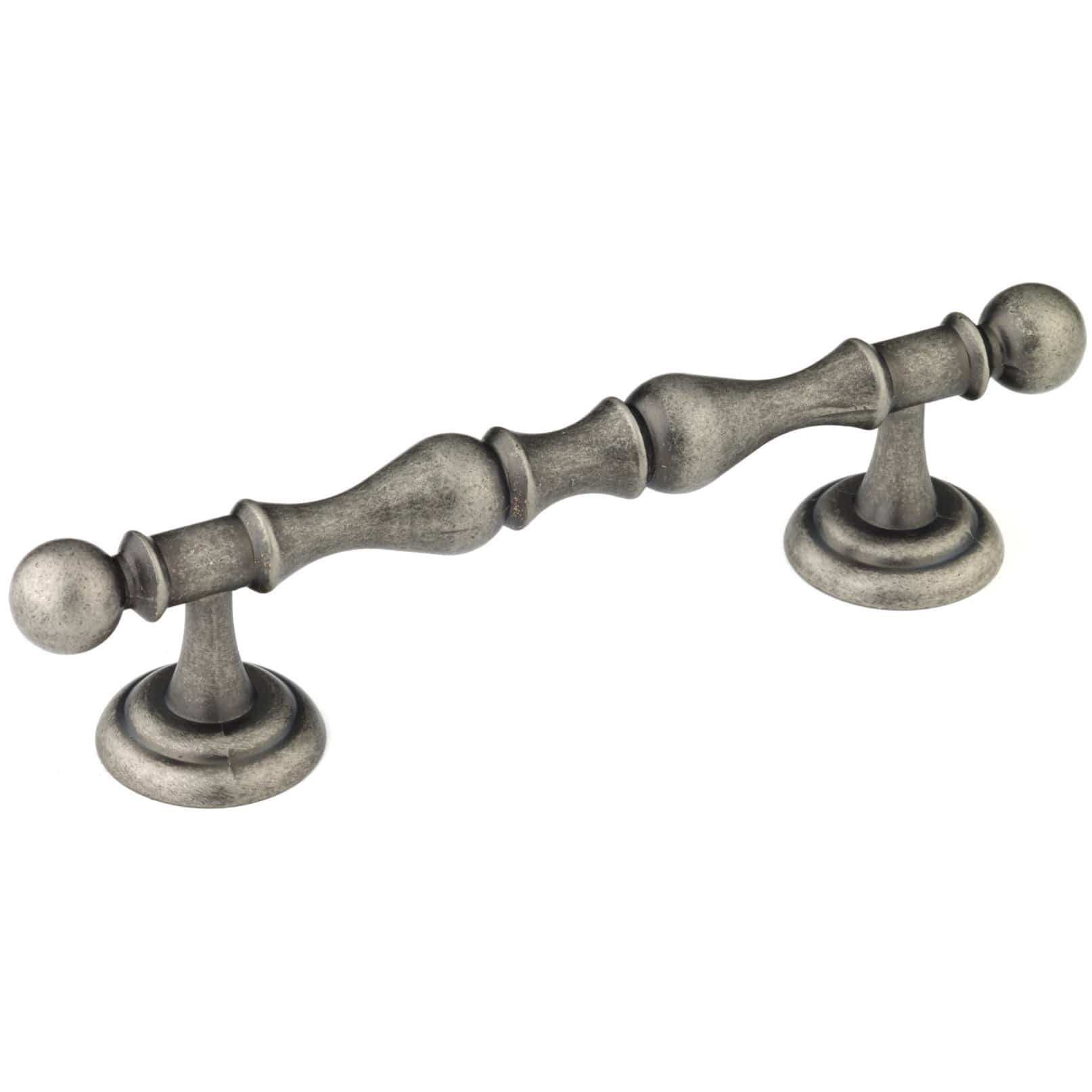 Traditional Pull, 4" Center-to-Center, Pewter