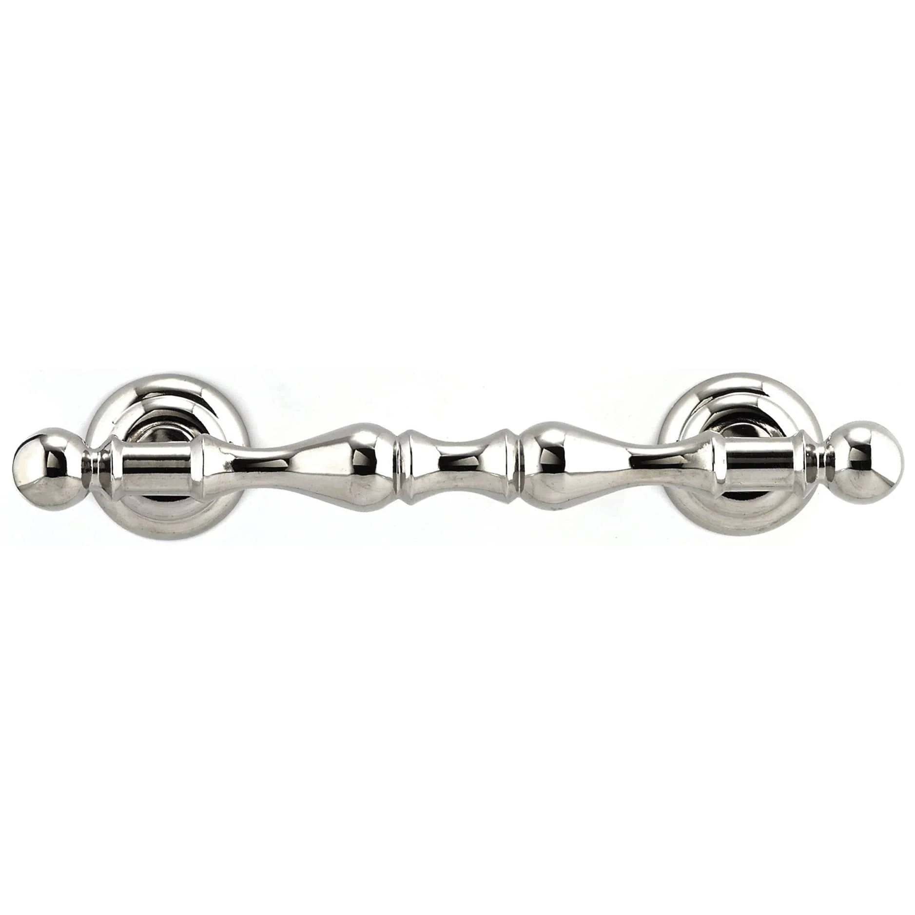 Traditional Pull, 4" Center-to-Center, Polished Nickel - Image 2