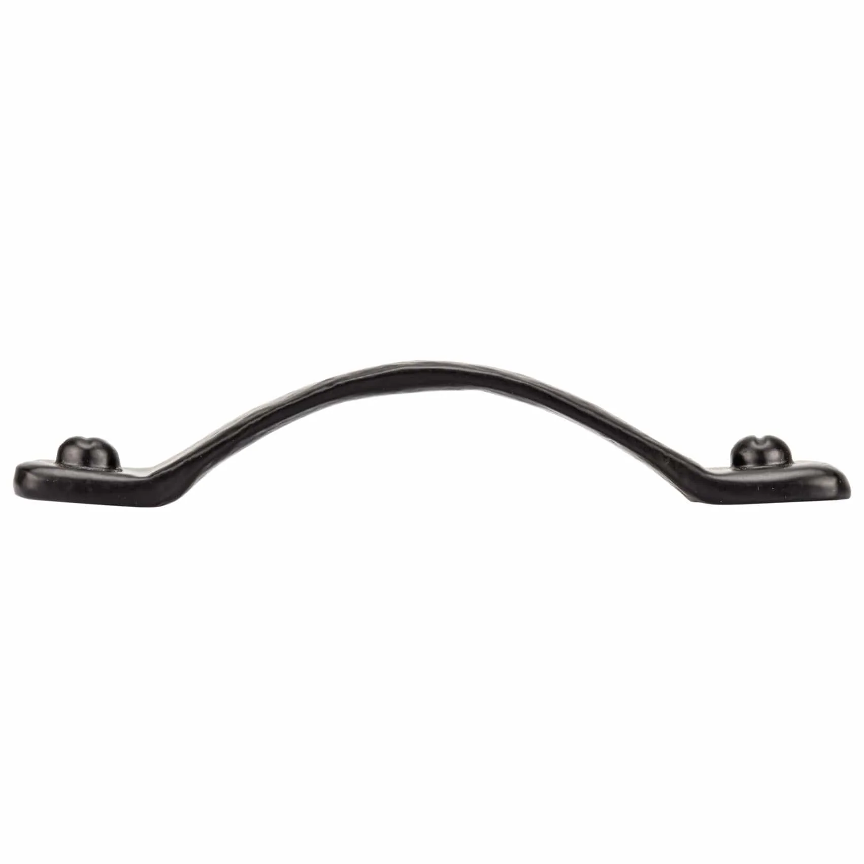 Traditional Forged Iron Pull - 5-1/16" Center-to-Center - 6-5/16" OL - Matte Black - Image 3