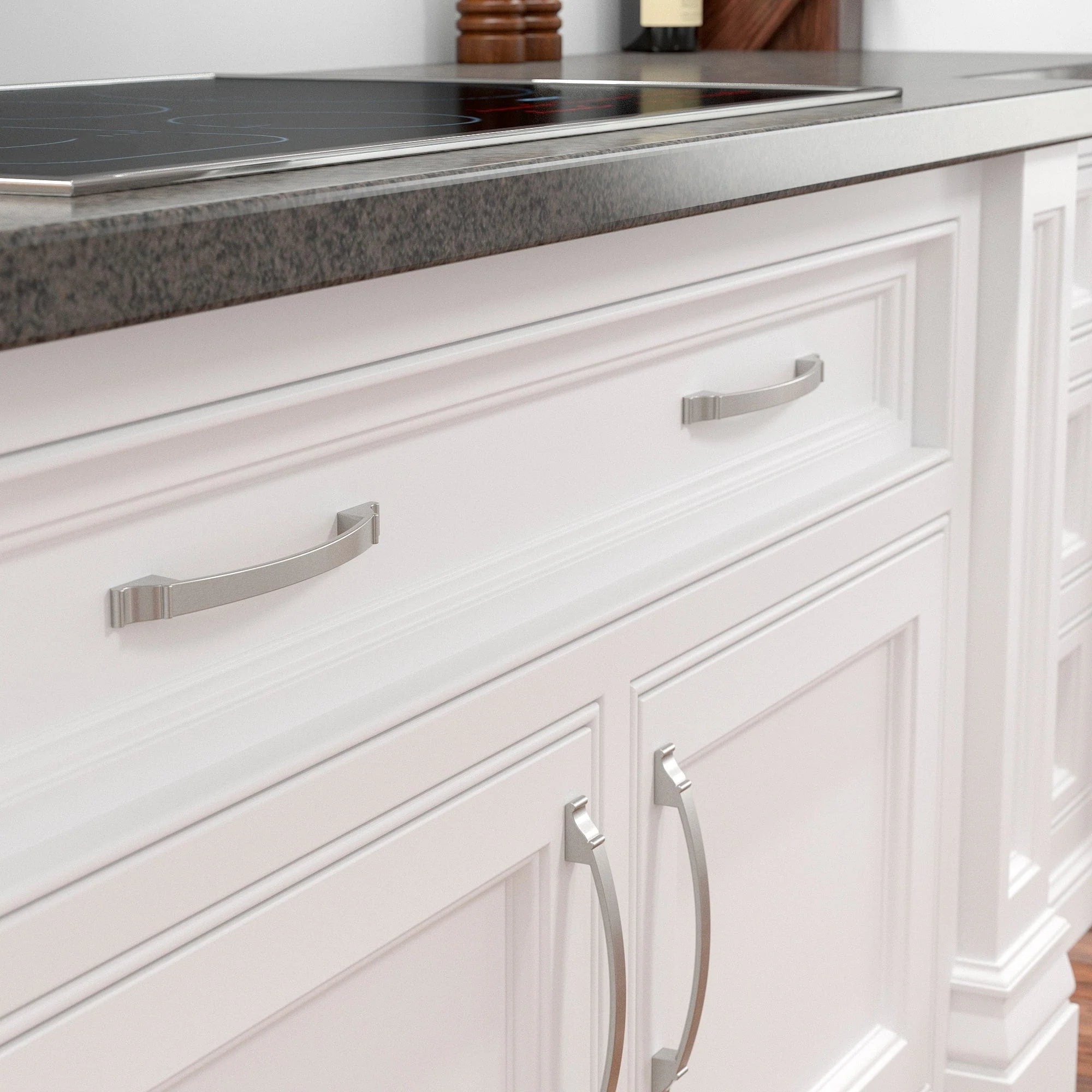 Traditional Pull, 7-9/16" Center-to-Center, Brushed Nickel - Image 4