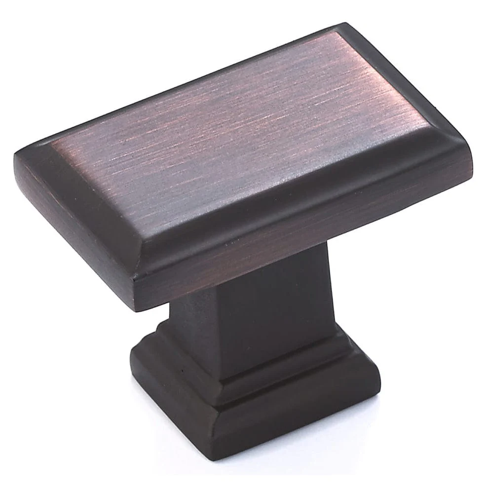 Transitional Knob, 1-1/2" x 15/16", Brushed Oil-Rubbed Bronze