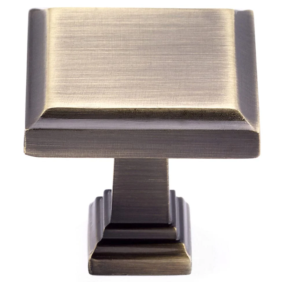 Transitional Knob, 1-1/4" x 1-1/4", Antique English