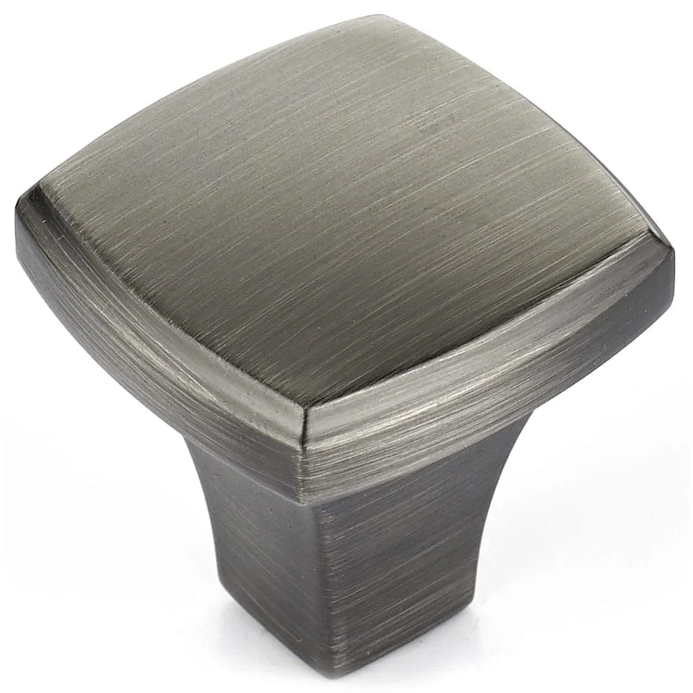 Transitional Knob, 1-1/4" x 1-1/4", Antique Nickel