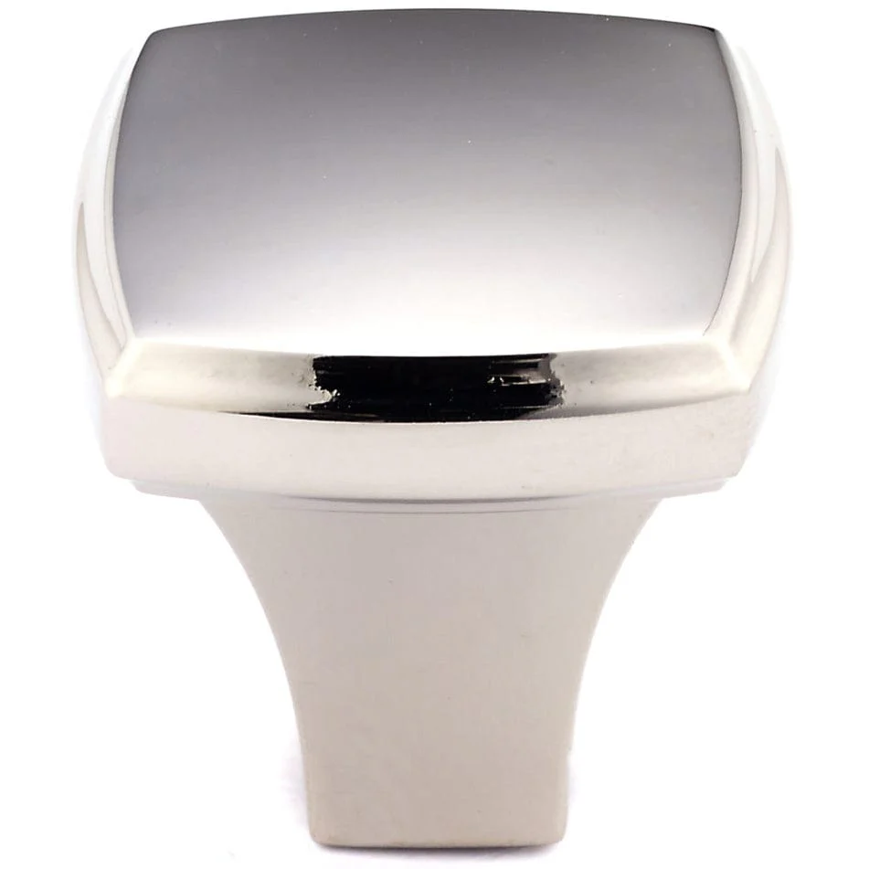 Transitional Knob, 1-1/4" x 1-1/4", Polished Nickel