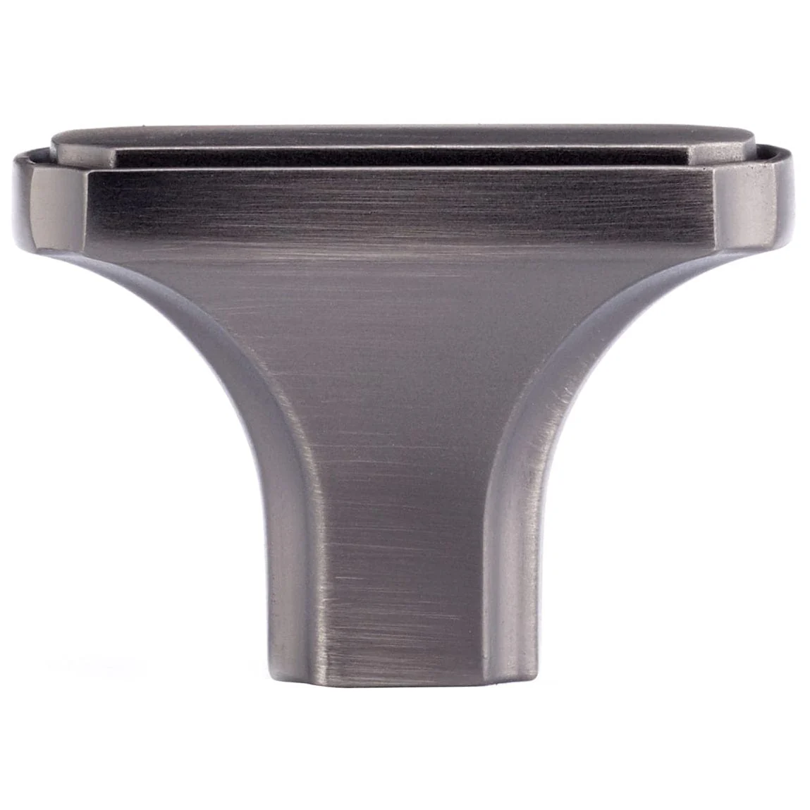 Transitional Knob, 1-11/16" x 27/32", Antique Nickel - Image 3