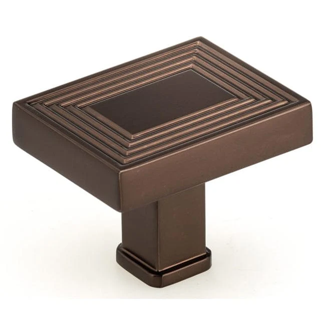 Transitional Knob, 1-25/32" x 1-3/8", Honey Bronze