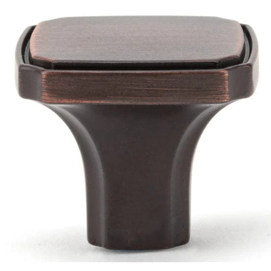 Transitional Knob, 1-3/8" x 1-3/8", Brushed Oil-Rubbed Bronze - Image 3