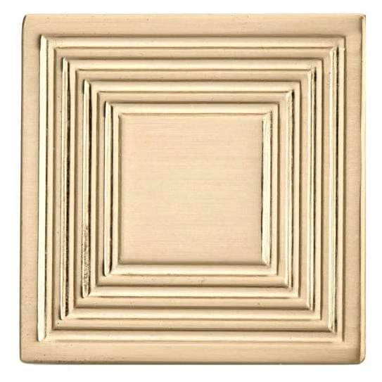 Transitional Square Knob - 1-3/8" x 1-3/8" - Champagne Bronze - Image 2