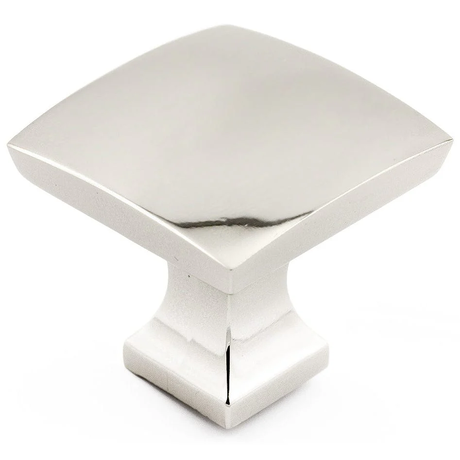 Transitional Knob, 1-5/16" x 1-5/16", Polished Nickel