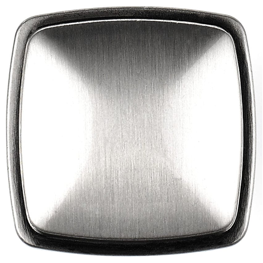 Transitional Knob, 1-7/32" x 1-7/32", Brushed Nickel - Image 2