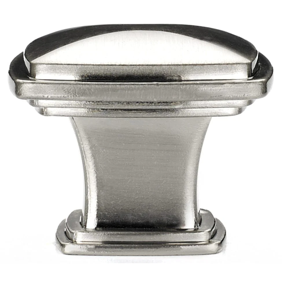 Transitional Knob, 1-7/32" x 1-7/32", Brushed Nickel - Image 3