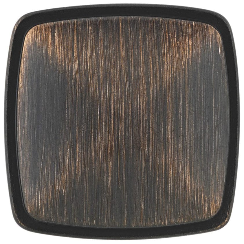 Transitional Knob, 1-7/32" x 1-7/32", Brushed Oil-Rubbed Bronze - Image 2