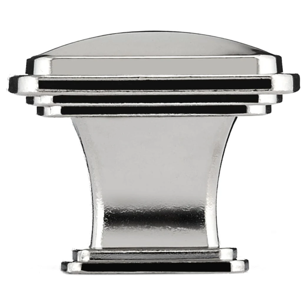 Transitional Knob, 1-7/32" x 1-7/32", Polished Nickel - Image 3