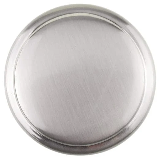 Round Tapered Base Transitional Knob with Removable Backplate - 1-9/16" Diameter - Brushed Nickel - Image 2