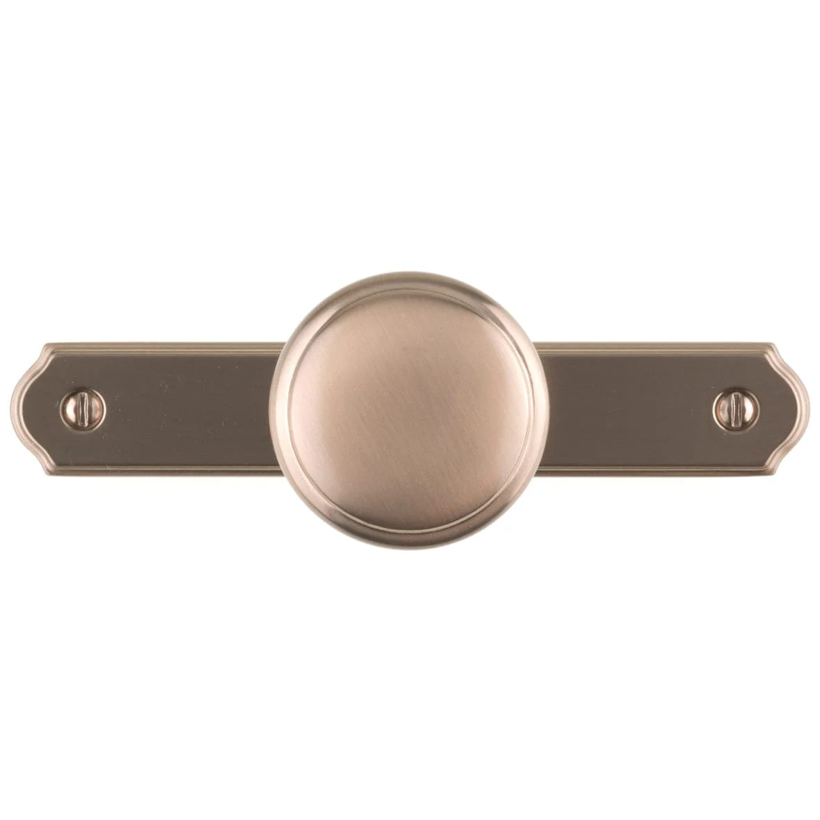 Transitional Knob with Backplate - Champagne Bronze - 1-9/16" Diameter - Image 2