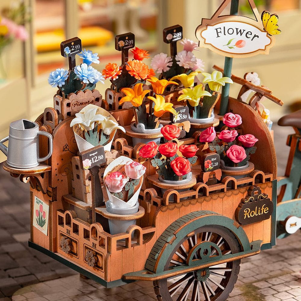 Blossom Cart 3D Wooden Puzzle Model Kit - Image 3