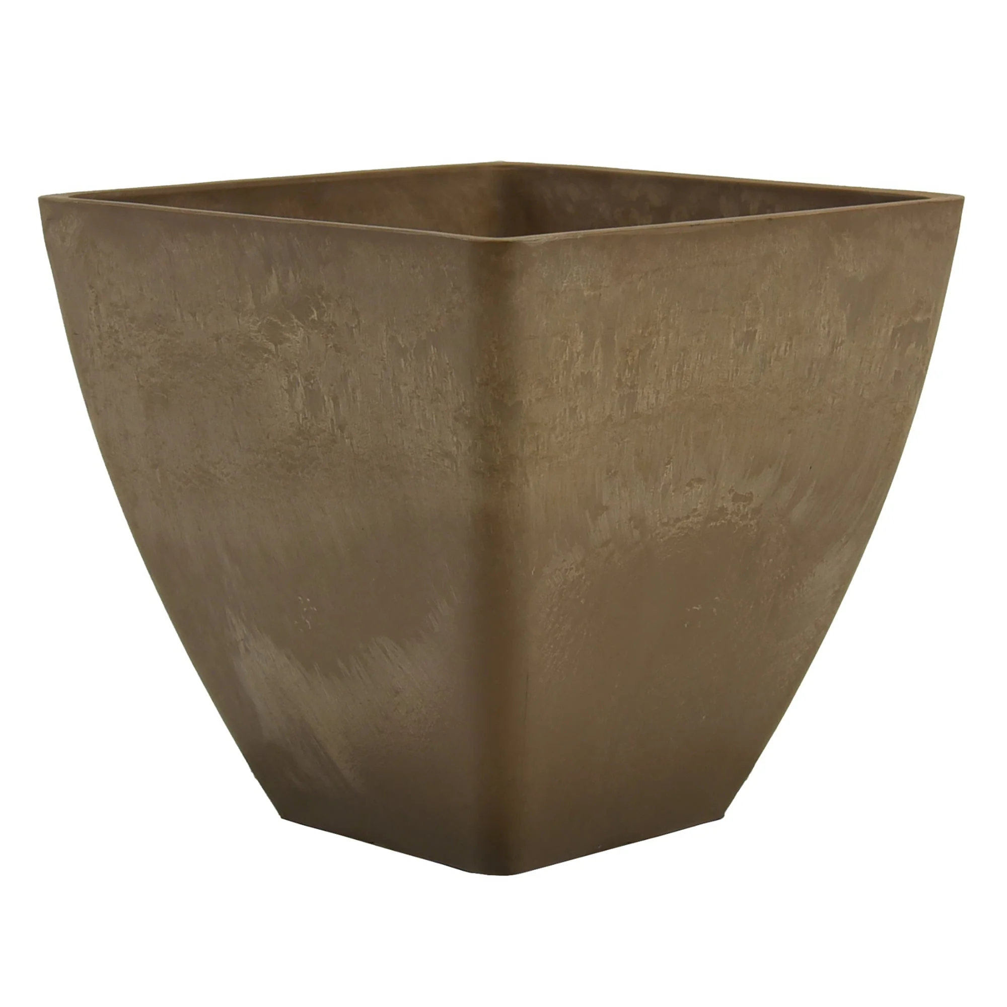 12" Square Garden Planter Oak