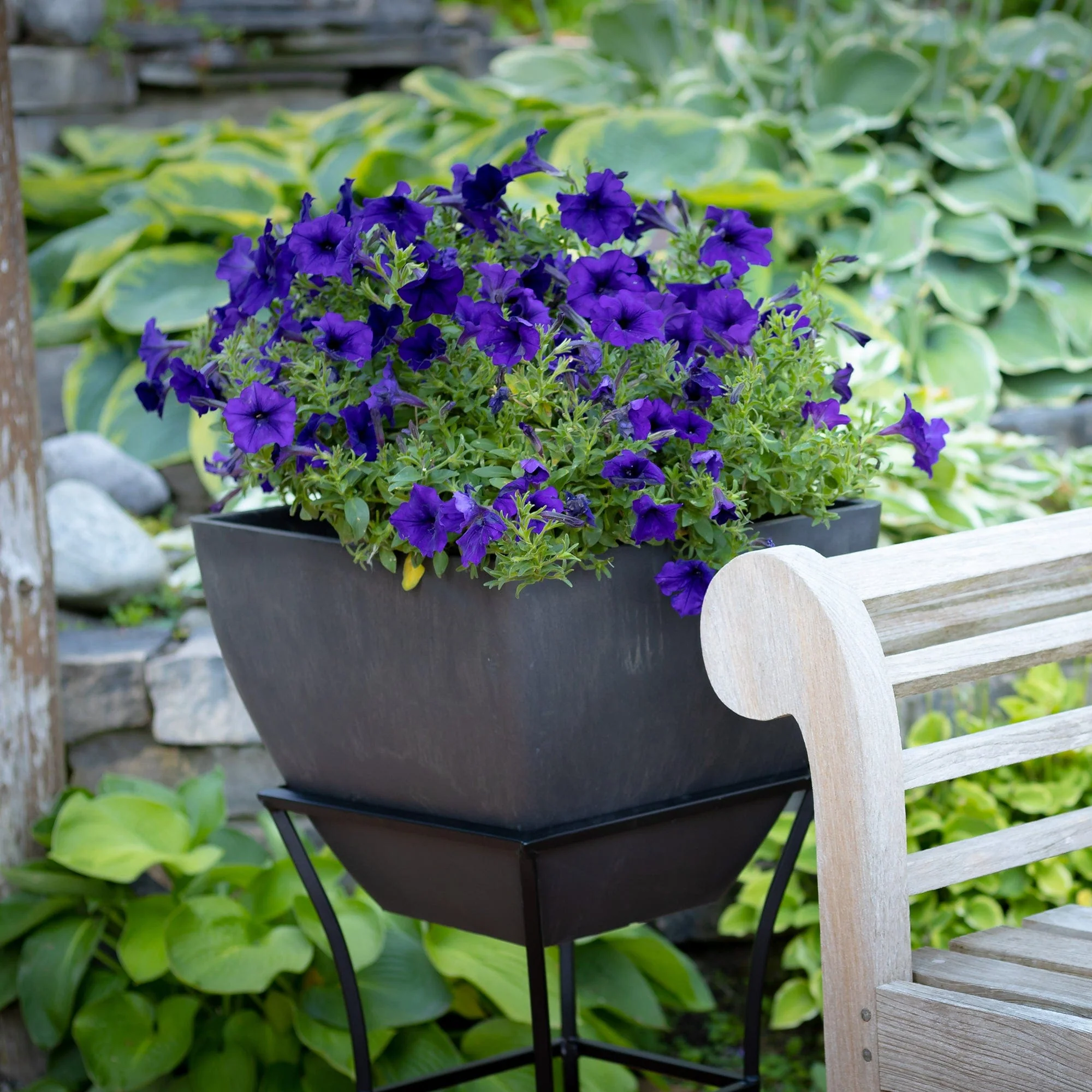20" Square Garden Planter Graphite - Image 6