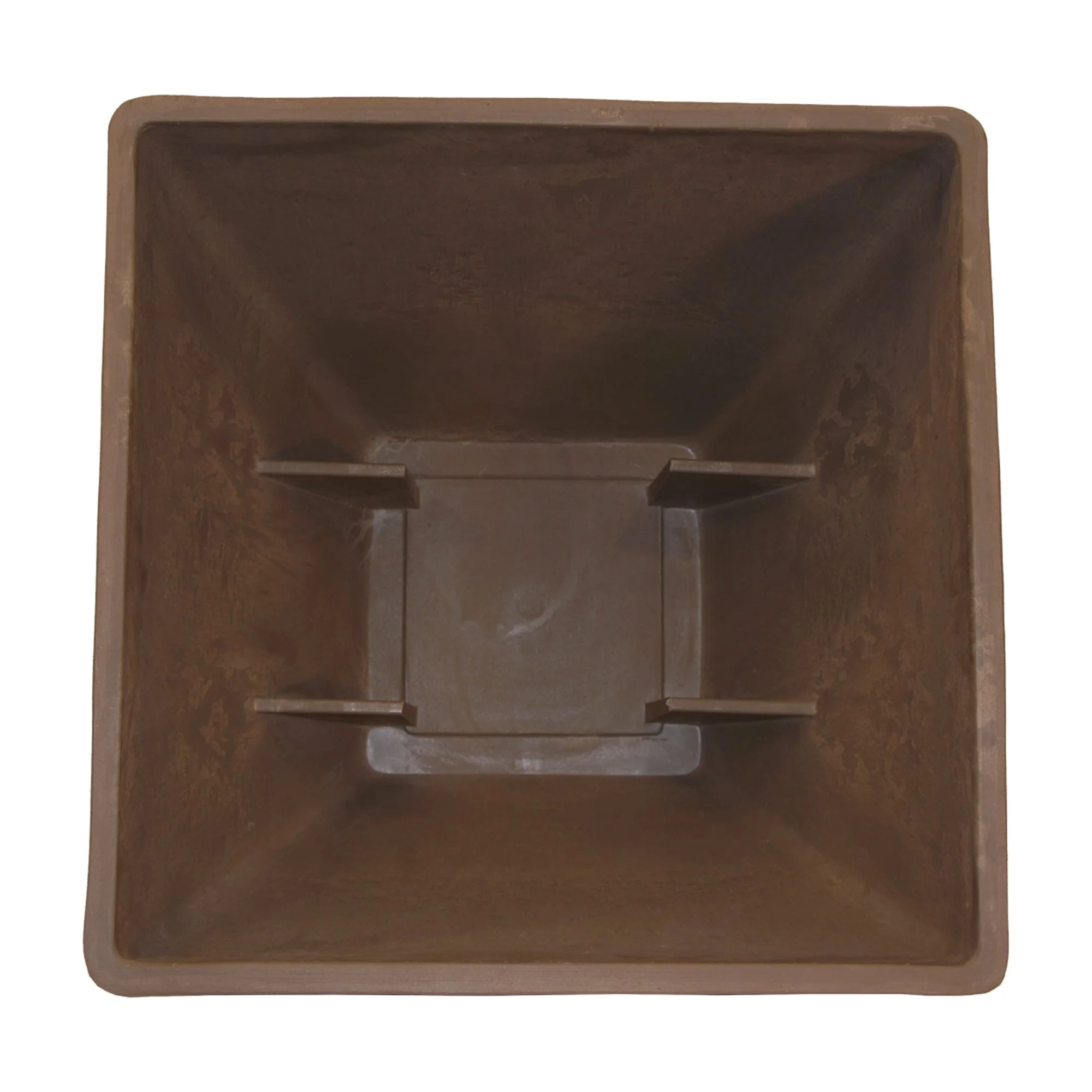 20" Square Garden Planter with Wrought Iron Stand Oak - Image 3