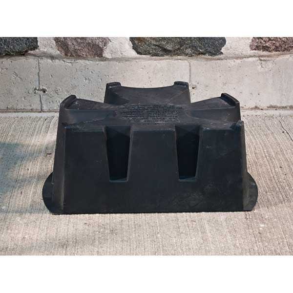 Black Rain Barrel Stand for 50 gallon Rain Barrels with Flat Back - Image 3