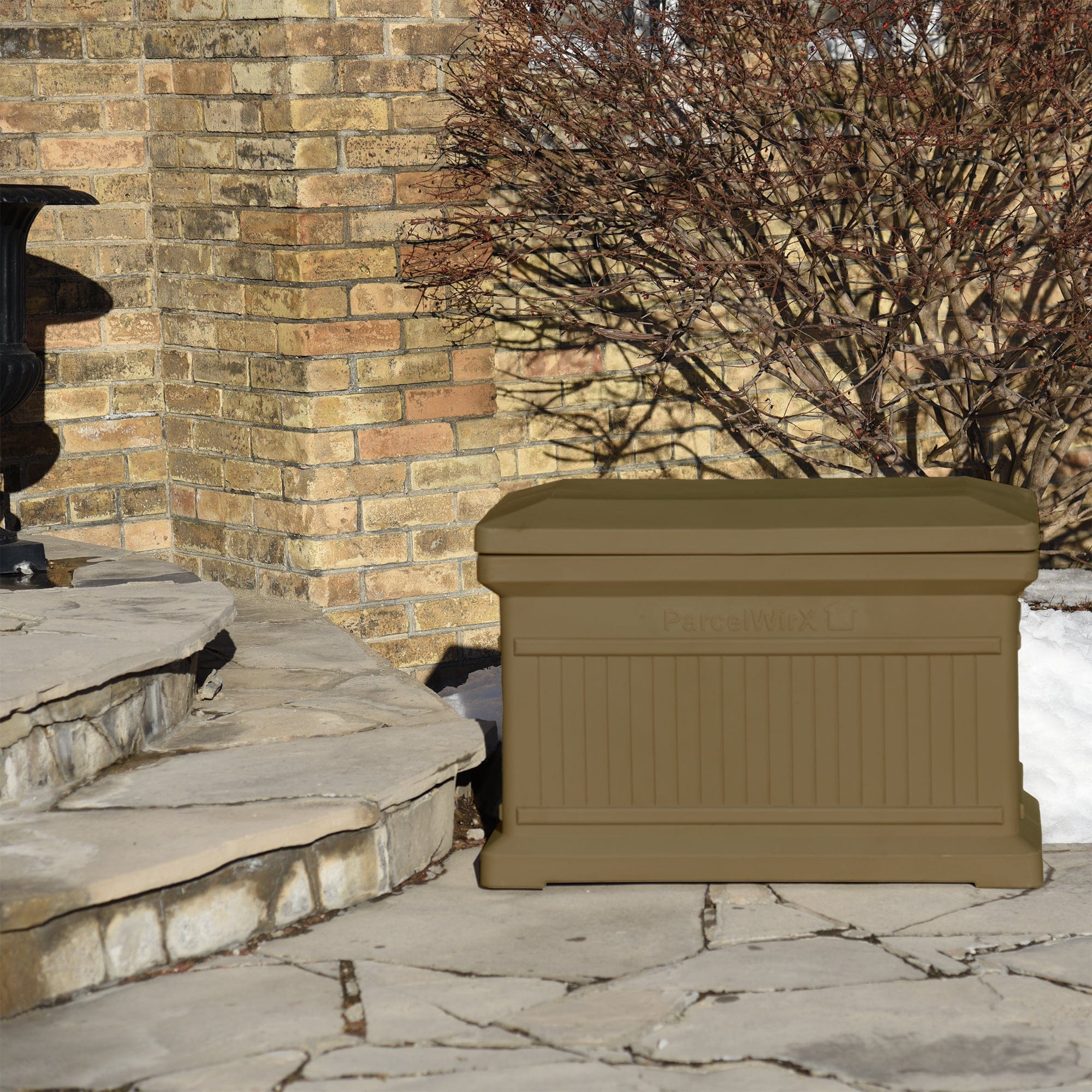 ParcelWirx Horizontal Package Delivery Box with Lift Off Lid Oak - Image 5