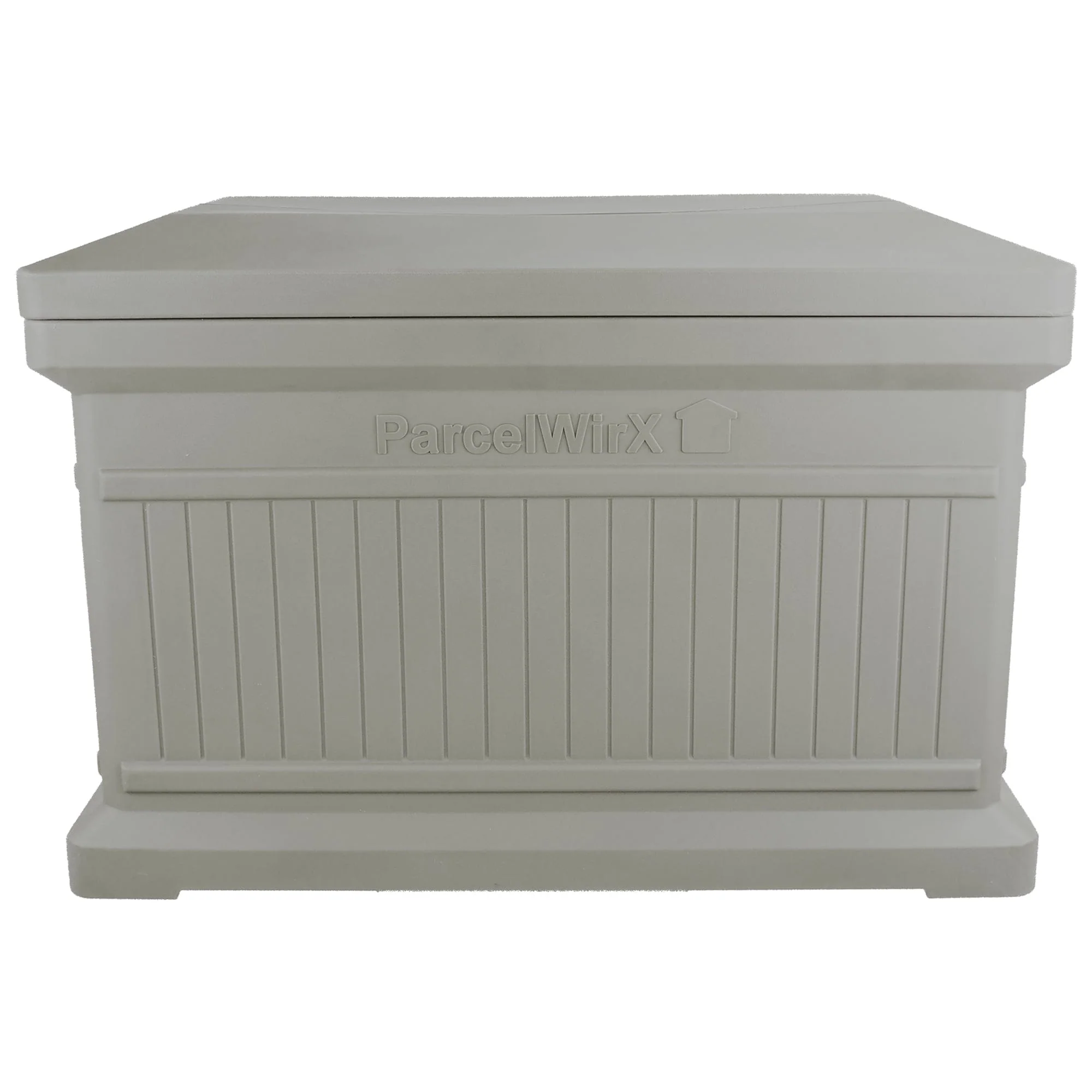 ParcelWirx Horizontal Package Delivery Box with Lift Off Lid Prestige Pewter