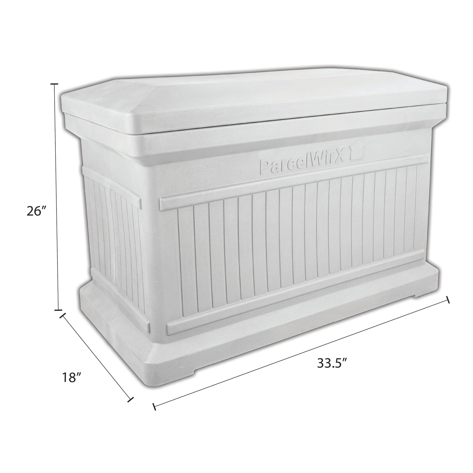 ParcelWirx Horizontal Package Delivery Box with Lift Off Lid Slate Gray - Image 6