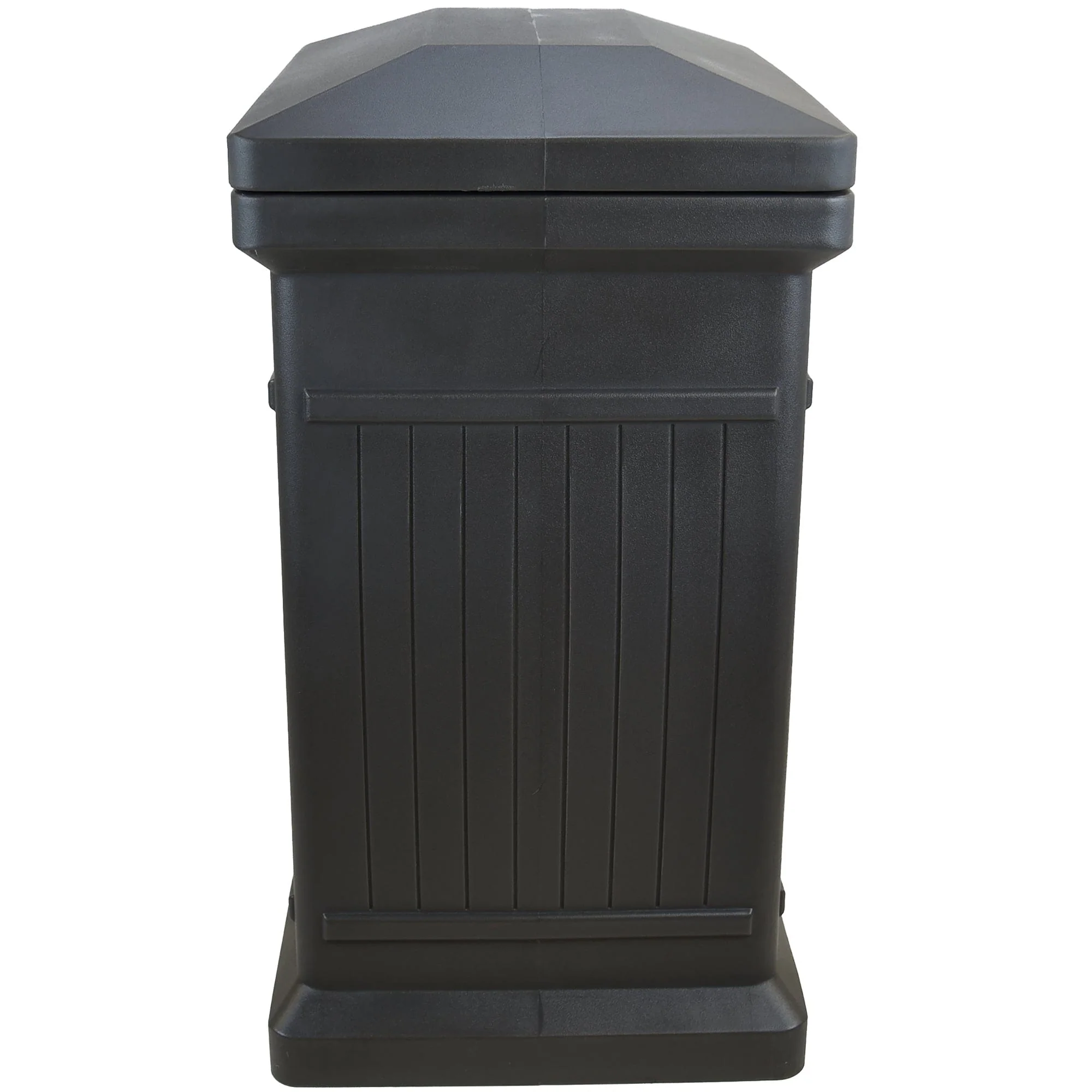 ParcelWirx Premium Vertical Lockable Package Delivery Box with Hinged Lid Graphite - Image 3
