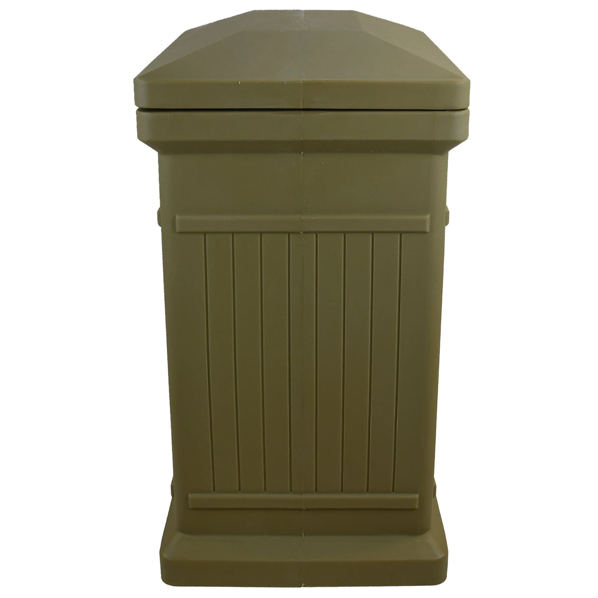 ParcelWirx Premium Vertical Lockable Package Delivery Box with Hinged Lid Oak - Image 3