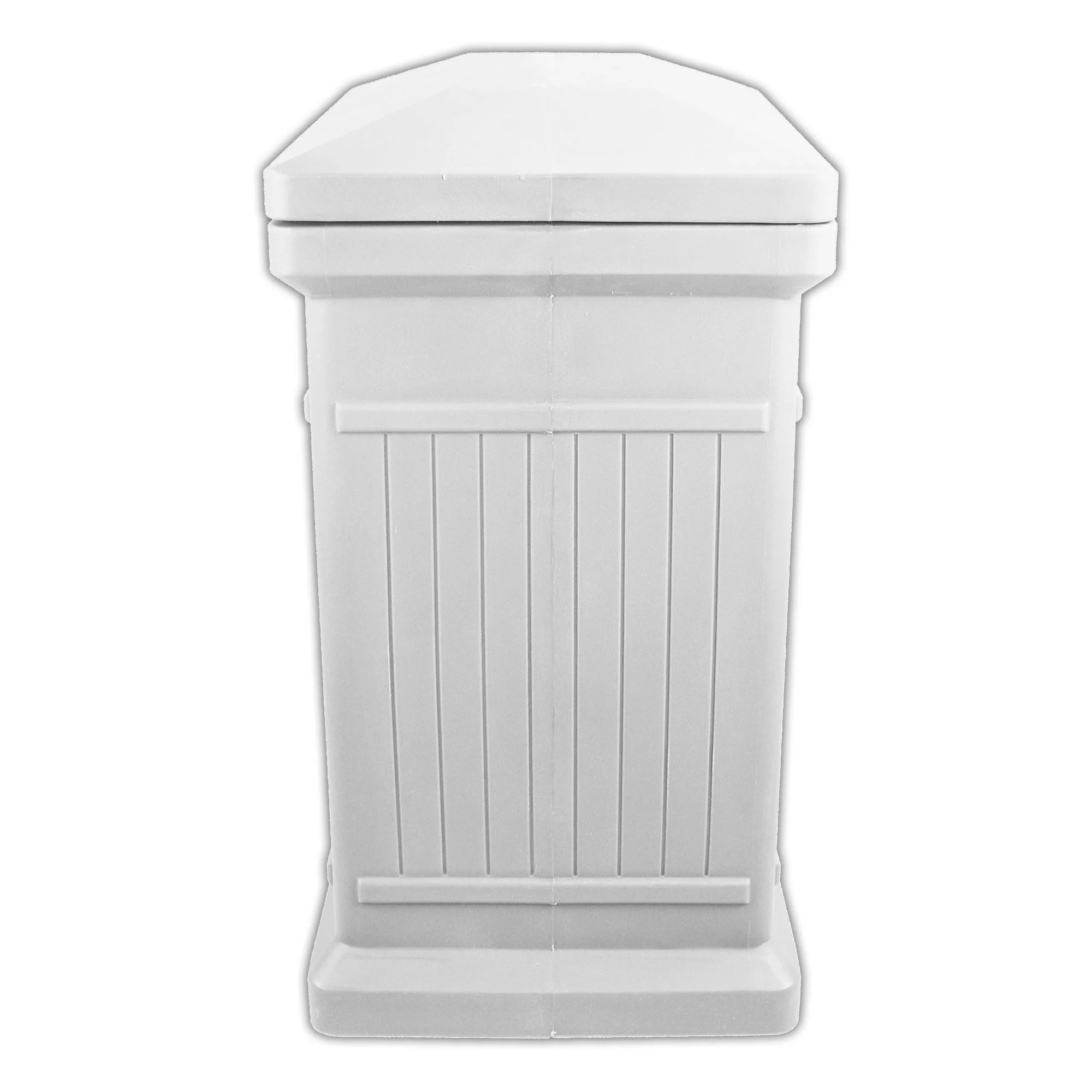 ParcelWirx Premium Vertical Lockable Package Delivery Box with Hinged Lid Slate Gray - Image 3